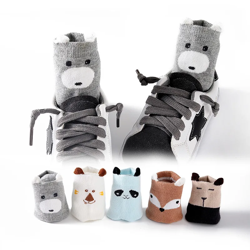 Boys Socks 5 pairs Новинка года; детские зимние ботинки с блестками и бантом; Ботинки martin для девочек; детская спортивная обувь; теплые ботинки принцессы из натуральной кожи для детей - Цвет: Boys Socks 5 pairs