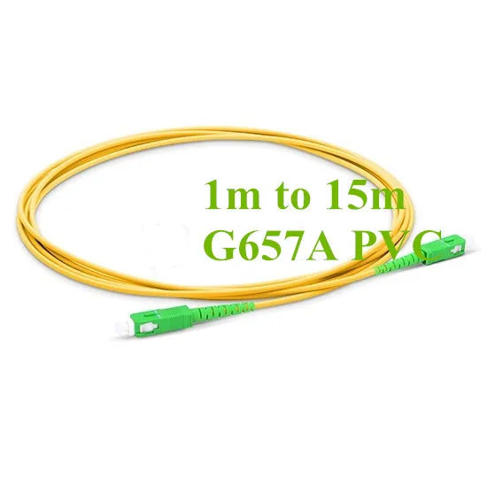 SC APC Patchcord 1m to 15m optical fiber Patch cord 2 0mm PVC G657A Fiber Jumper 1