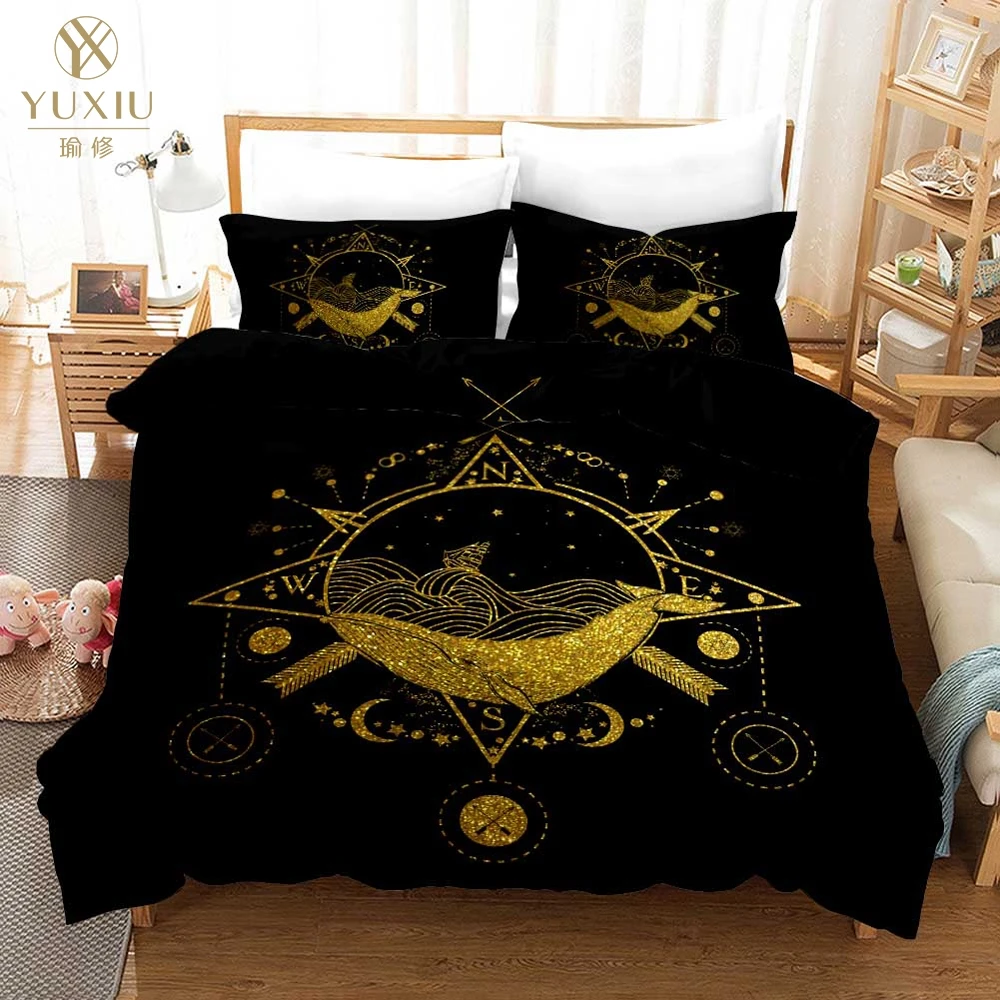 Luxury Bedding Set 3d Black Gold Scorpion King Queen Meteor Scorpio Duvet Cover Constellation Bed Sets Bohemian Bedclothes Bedding Sets Aliexpress