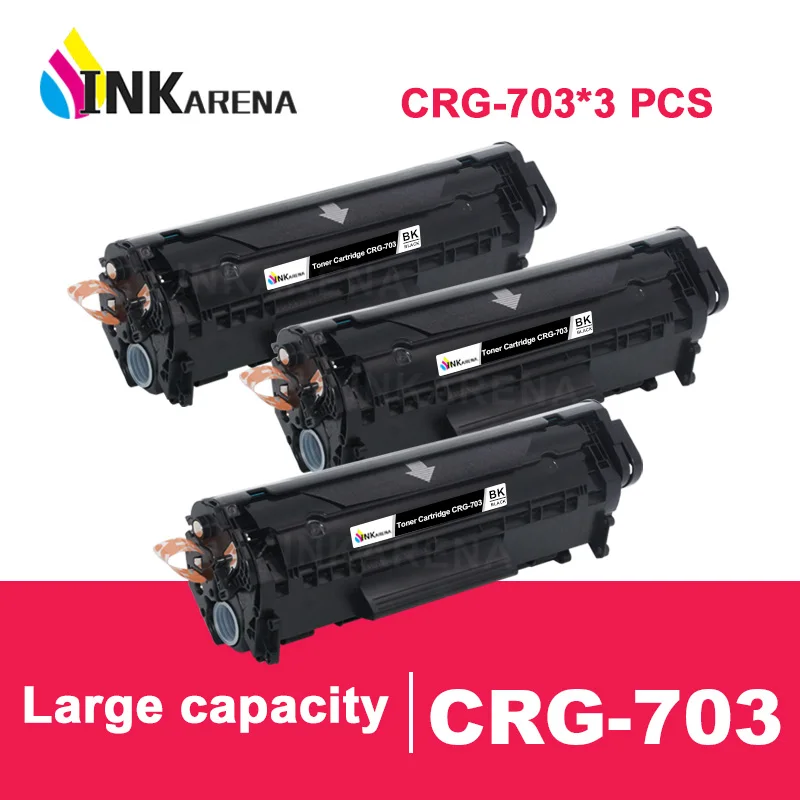 INKARENA 3PCS CRG 703 Black Cartridges Compatible Toner Cartridge For Canon CRG-703 LBP-2900 LBP2900 LBP-3000 LBP3000 Printer | Компьютеры