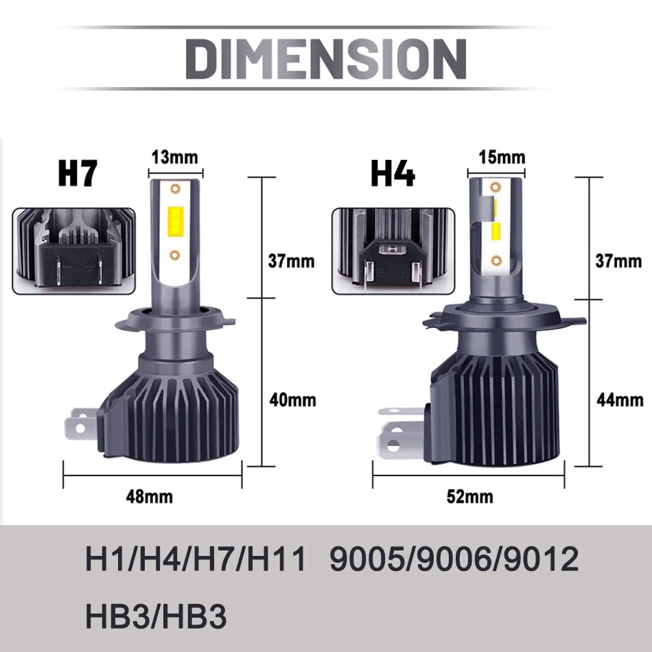 BEAMFLY Bombillas H7 LED 16000LM, Lampara Faros Delanteros Coche 100W, Kit  de Conversión Halógena 12V, 6000K Luces Blancas : : Coche y moto