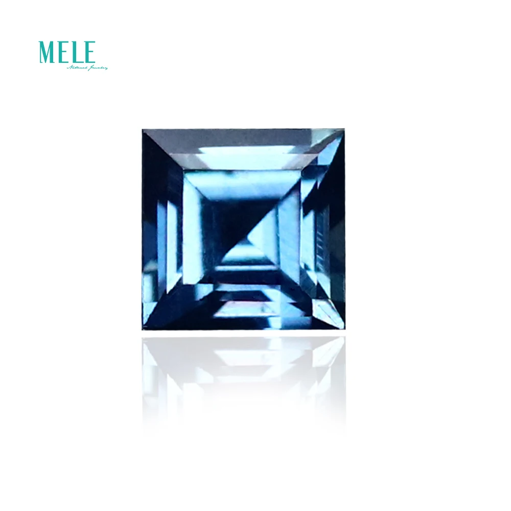 

Natural Sapphire 3mm square Princess Cut bare Stone gemstone Pendant ring high-end jewelry custom matching stone