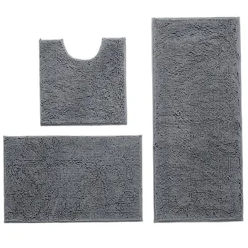 

Super Absorbent Polyester Three-piece Floor Mat Bathroom Absorbent Non-slip Mat Washable Bedroom Entrance Mat