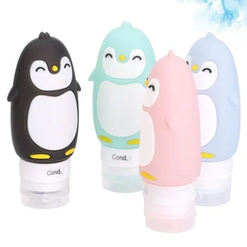 

4pcs Sub Packaging Bottles Chic Cute Empty Bottle Emulsion Bottles for Daily Use Travel Home