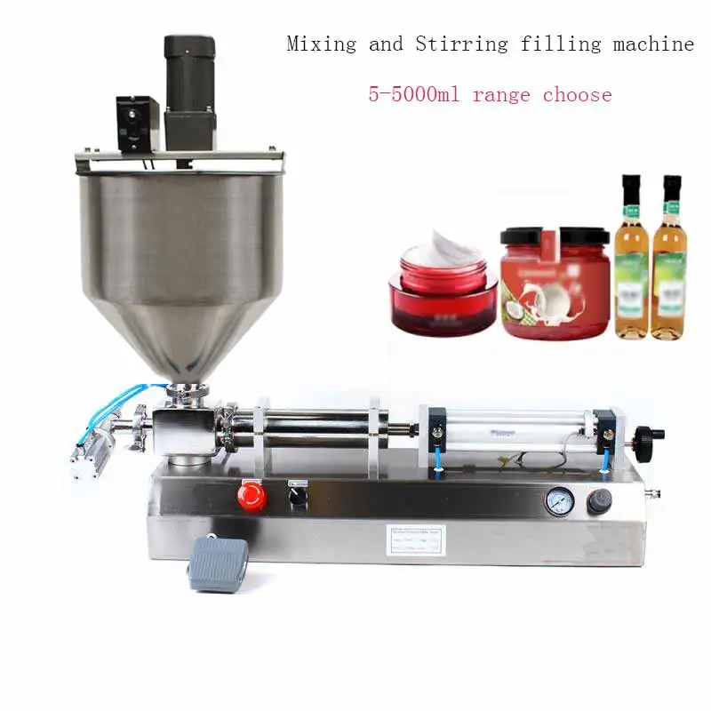 

Factory direct colloid paste chili sauce bean paste stirring filling machine equipment Mixing Bottle Filler Liquids Water 5-5000