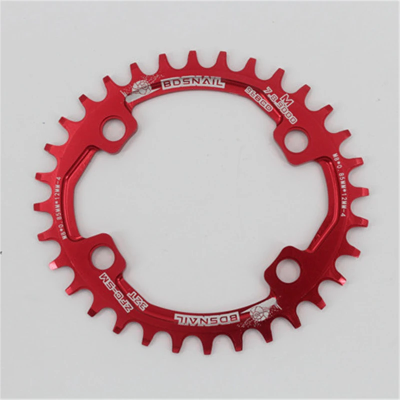 Велосипедная цепь SNAIL MTB круглая овальная для Shimano M7000/8000/9000 32/34/36/38T 96BCD узкая