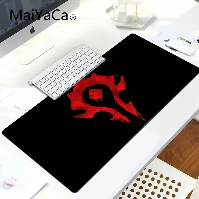 LockEdge 30x80cm MaiYaCa крутой персонализированный Модный Мир Warcraft Horde клавиатура коврики для игровой мыши Большой Коврик Для Мыши Компьютерный коврик - Цвет: LockEdge 30x80cm