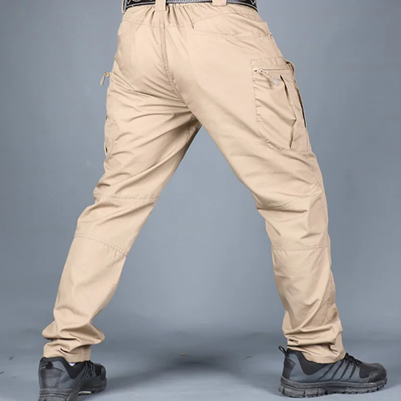 Мужские городские тактические брюки с несколькими карманами, брюки-карго, военные хлопковые брюки, армейские повседневные брюки размера плюс 4XL 5XL