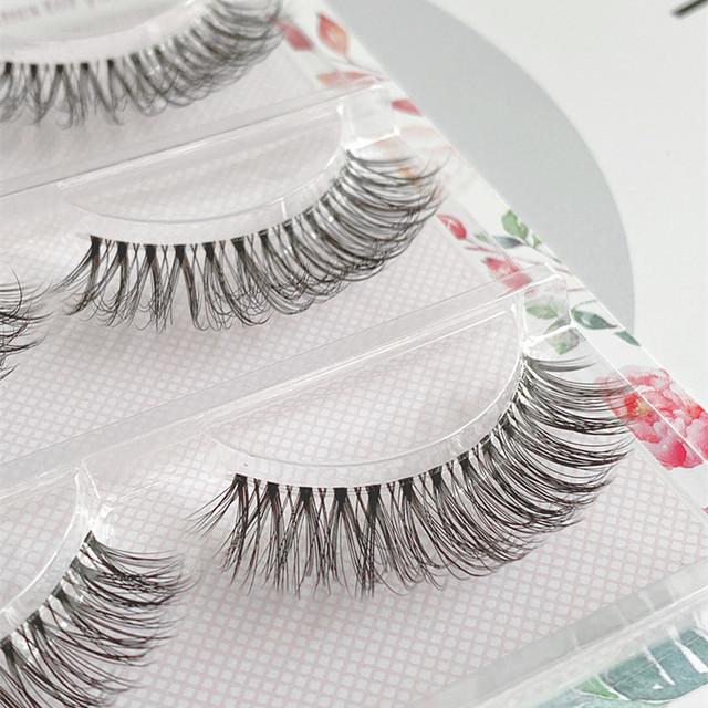 Wholesale Mink Eyelashes 3pair lashes invisible band mink lashes reusable false eyelashes Makeup in Bulk