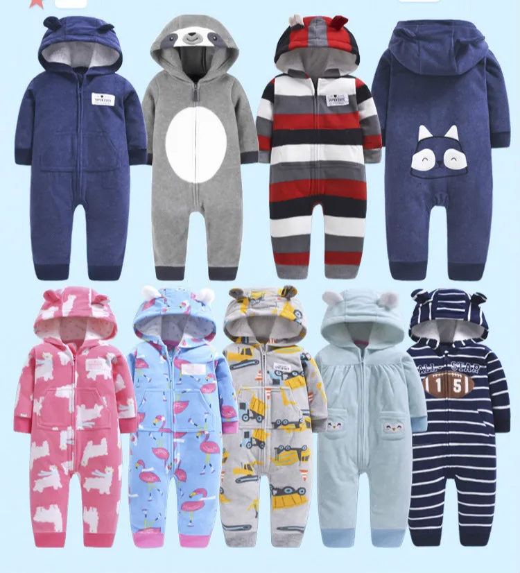 Весенняя одежда для малышей; комбинезон для малышей; флисовый теплый костюм для маленьких мальчиков на молнии; сезон осень-зима; с капюшоном; ropa para bebe