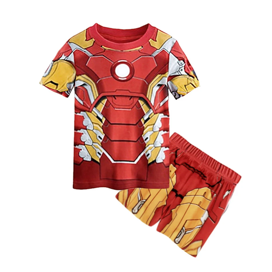 dad and baby clothing sets	 Cartoon Boys Clothing Sets Summer Short Sleeve Cotton Baby Tops + Shorts 2Pcs Casual Spiderman Iron Man Printed Boy Kids Wear clothing sets beach	