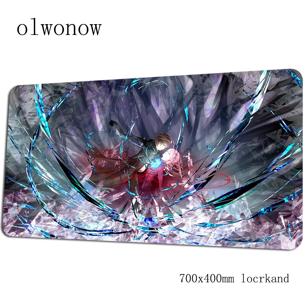 Guilty Crown Коврик Для Мыши Компьютерный коврик с блокировкой края 70x40 см игровой коврик для мыши большой толстый коврик для мыши Клавиатура игры ПК геймер стол