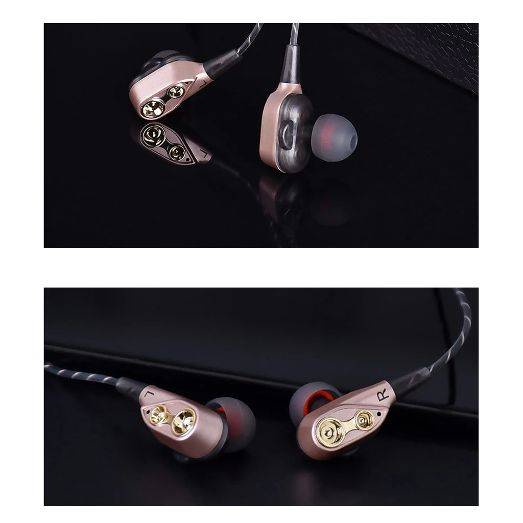 3.5mm Plug In-Ear Earbud Headphones Dual ynamic Driver Sound Music HiFi Bass Sports Earphone with Mic for Laptop PC Smartphones 3.5mm Plug In-Ear Earbud Headphones Dual ynamic Driver Sound Music HiFi Bass Sports Earphone with Mic for Laptop PC Smartphones
