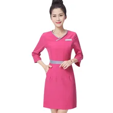 Спа Массаж Униформа косметолога салон красоты официантка Красивая Униформа женское платье Медицинская одежда