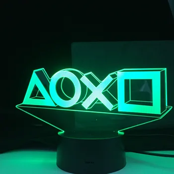 

LED Upward Lighting Game Icon 3D Illusion Night Lamp Cool Gaming Room Desktop Setup Light Computer Desk Decoration Backlight
