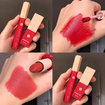 

2020 Hot Matt Lip Gloss Waterproof Velvet Matte Long-lasting Moisturizing Sexy Lip Stain Cosmetics 21 Colors Woman Lipstick Fas