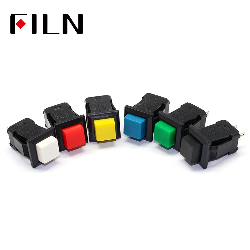 Plastic 10.5mm Square Push Button Switch For Car Modification Light Automatic Lock 250v 1A Sell At A Loss USA (2)