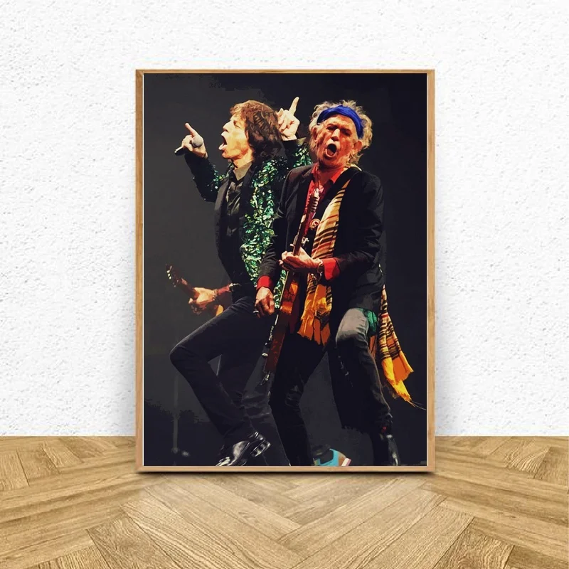 

Mick Jagger Keith Richards Poster Canvas Print Wall Art Home Decor No Frame