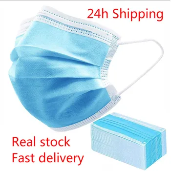 

Disposable Mask 3 Layer Non Wove Ply Filter Mouth Masker Cover Face Masks -Dust Meltblown Adult -Pollution Smoke