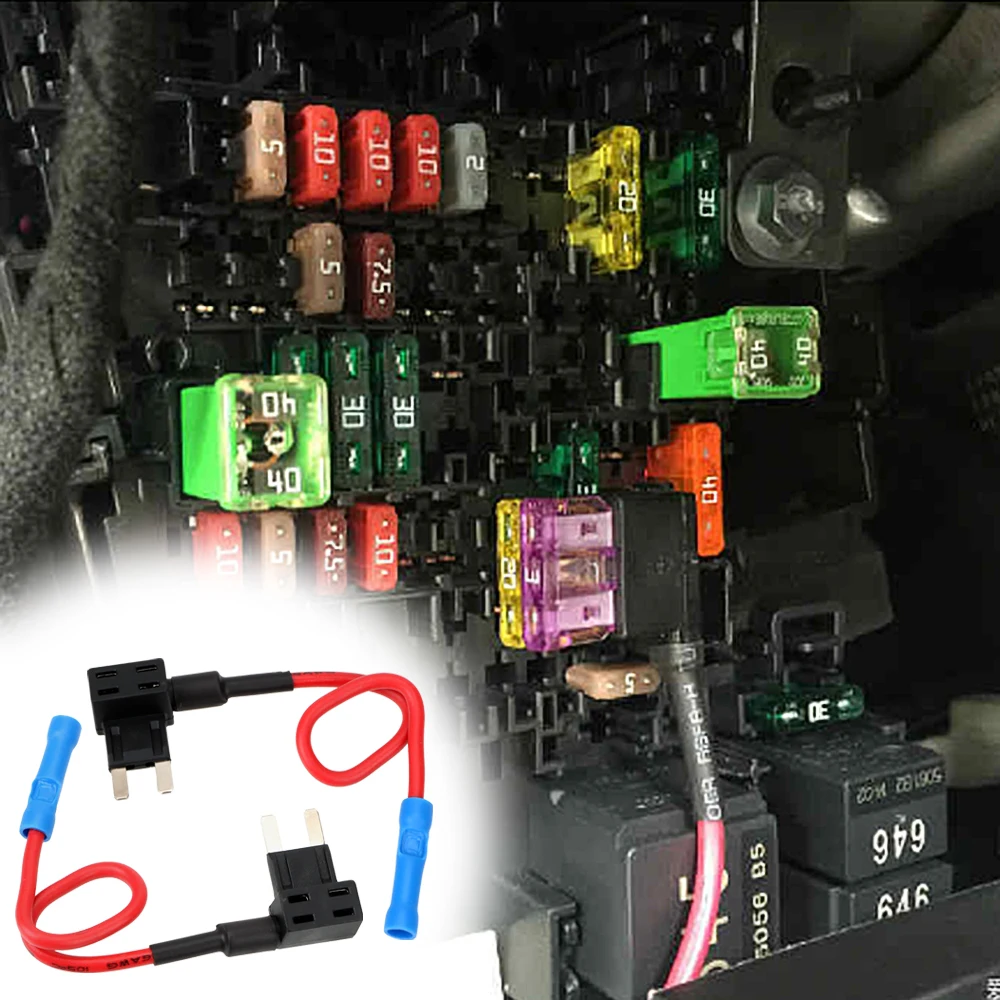 24V 12V Car Fuse holder Circuit Adapter Protector Splitter ATM APM Tap Micro Connector Truck Automobile Accessories 5pcs