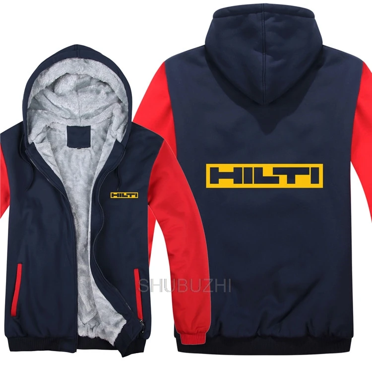 Зимняя Толстовка Hilti Machine, куртка, Модный пуловер, мужское пальто, шерстяная подкладка, флис, Hilti, инструменты, толстовки, пальто - Цвет: same as picture