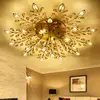 Led Ceiling Lights Crystals Leaf deco Modern Ceiling Lamp For Bedroom Living room Kitchen Light Surface mounted Nordic Gold Lamp ► Photo 2/6