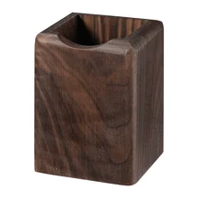 Toyvian – boîte à stylos en bois naturel, organisateur de bureau à usages multiples, boîte de rangement en bois naturel écologique (noyer noir)