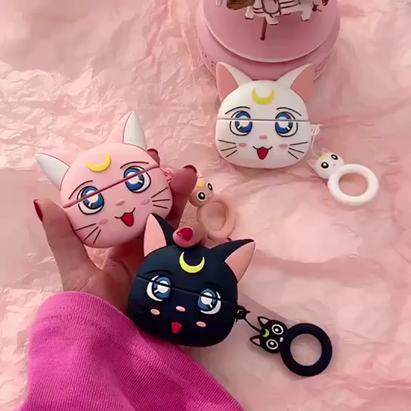 3D мультфильм для Airpods Pro Чехол Bluetooth беспроводные наушники Runa Cat покрытие кожи Аксессуары для Apple Airpods 1 2 зарядный чехол s