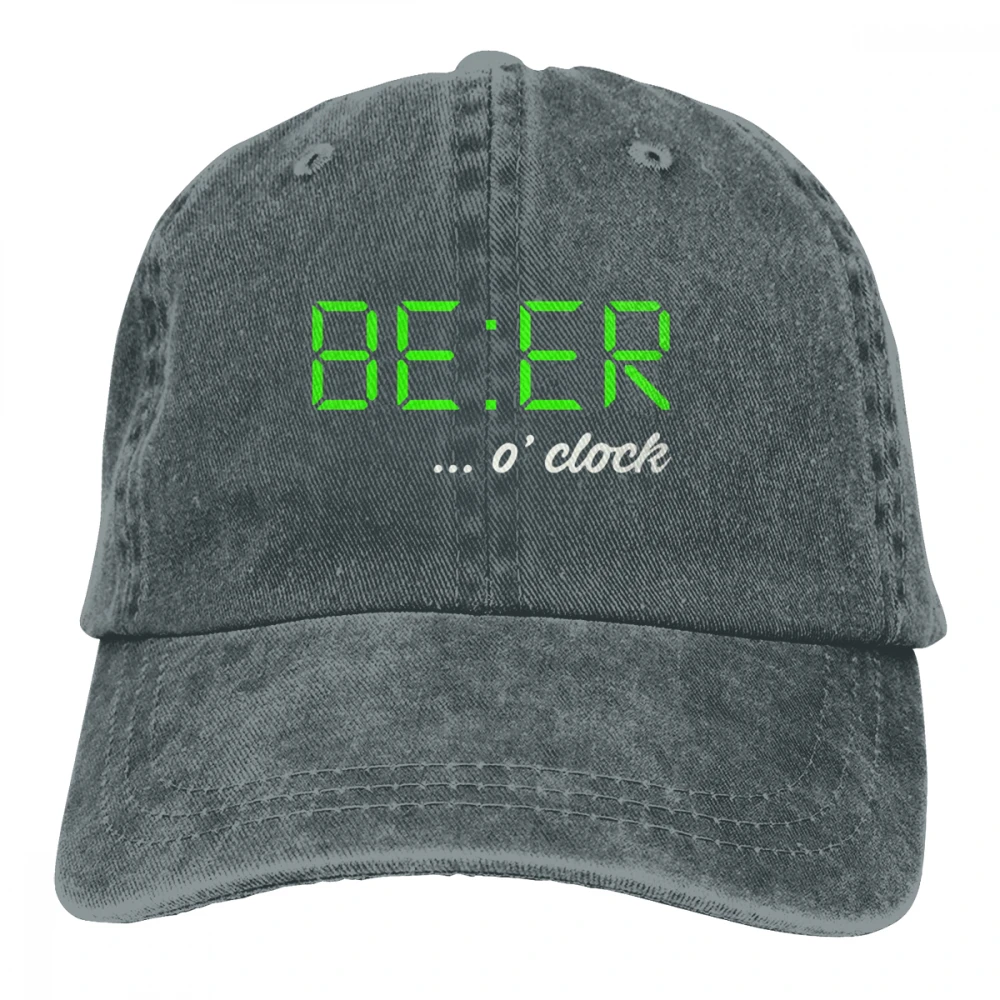 Это пиво время Casquette черный унисекс Мужские Женские джинсовые бейсболка с ремешком кепки Регулируемый Гольф папа шляпа