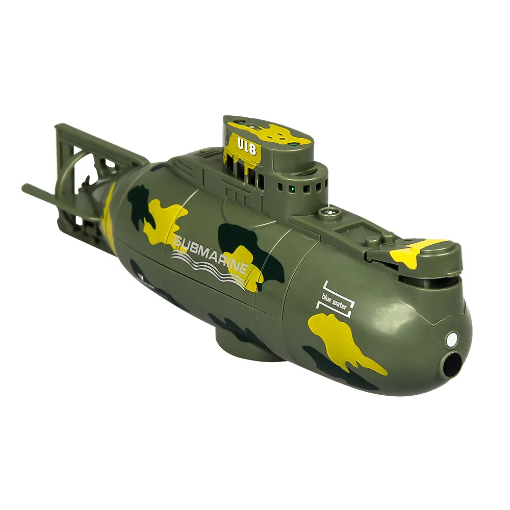 RC Подводная лодка 6 Ch скорость радио дистанционное управление подводные лодки электрические мини-игрушки для детей статический Дайвинг микро размер руля системы - Цвет: green