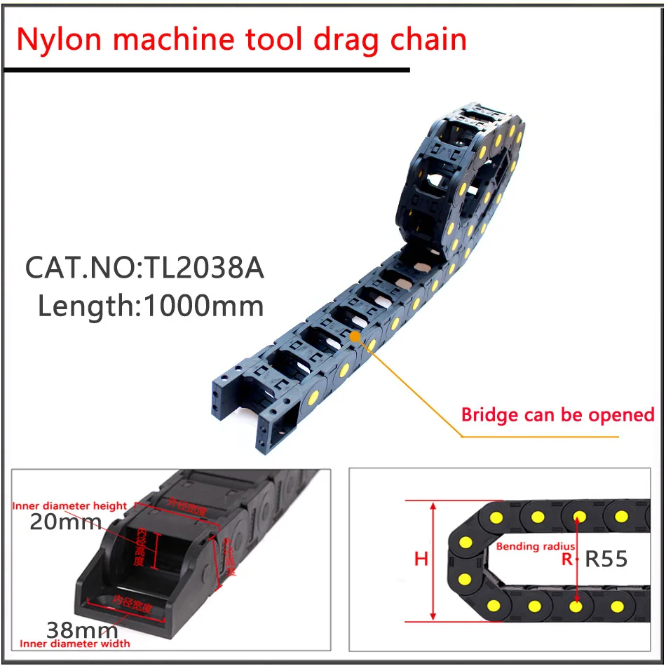Nylon Drag Chain, Cable management / track