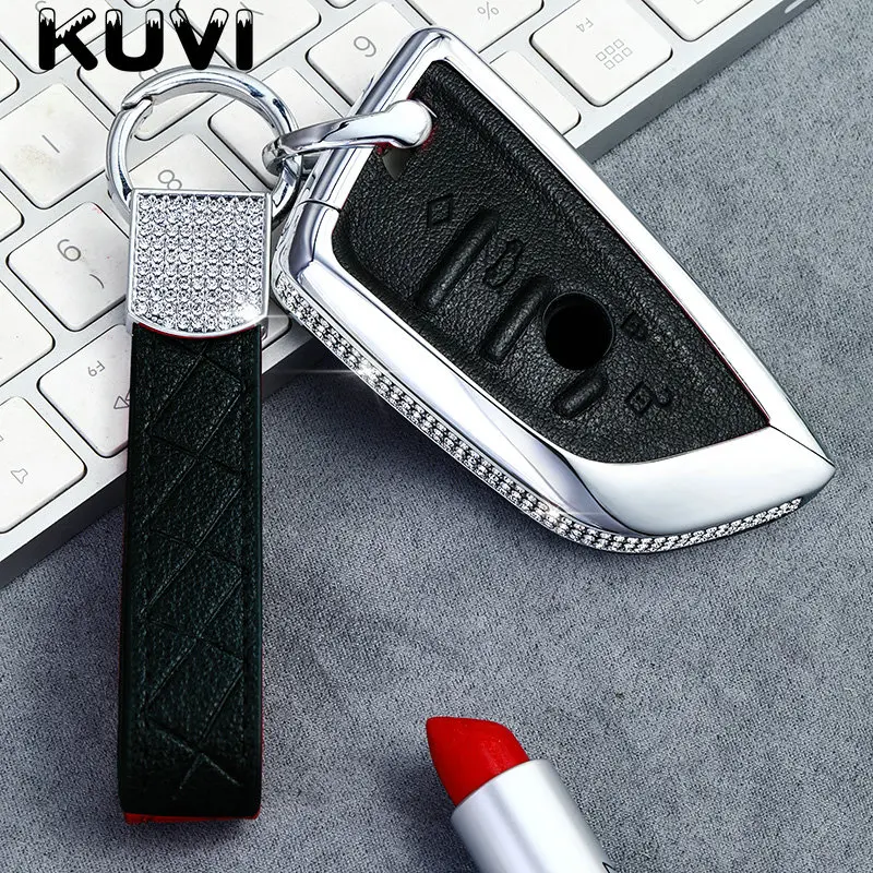 Car Styling Key Case Key Cover Shell Protector For Bmw X5 F15 X6 F16 G30 7 Series G11 X1 F48 F39 Diamond Leather - - Racext™️ - - Racext 25