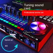 

G6 Bluetooth Sound Card Headset USB Microphone Webcast Live Sound Card Interface External 32 Sound Effects for Home Studio Stage