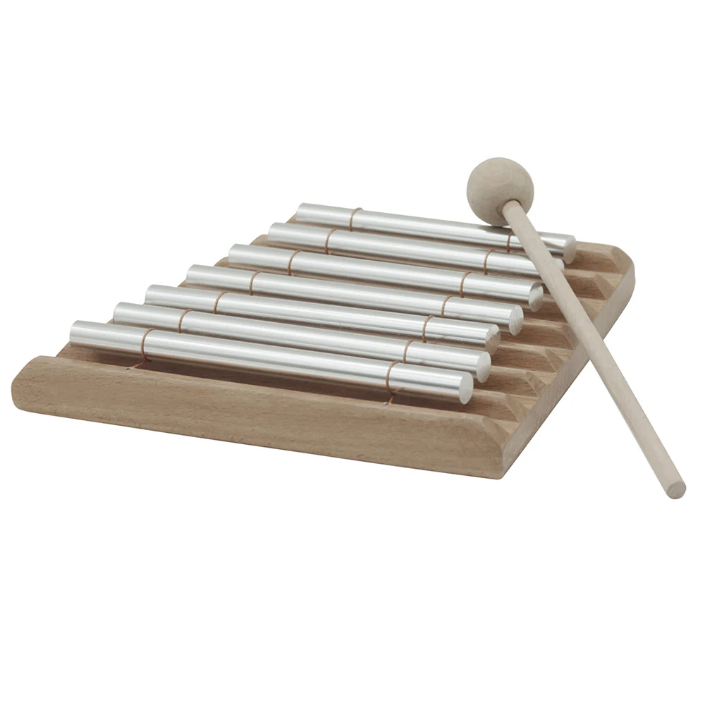 

Chinese Style Chime Musical Percussion With Wood Hammer 7 Tone Tabletop Chime With Mallet For Children Toddler Educational