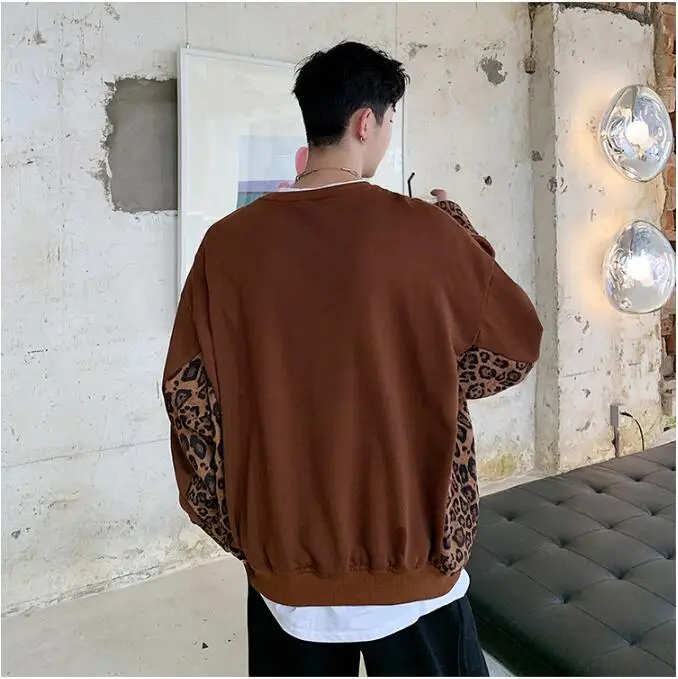M-XL! бренд; Модная одежда с леопардовым принтом и капюшоном; Корейская версия свободного кроя