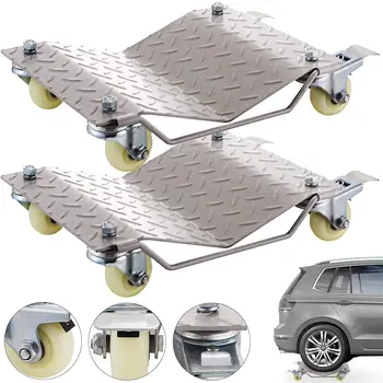 

VEVOR 2 Pcs Tire Wheel Dollies 12"X16" Platform Size Wheel Car Dolly 3" Caster Wheel Dolly for Vehicle Car Auto Repair