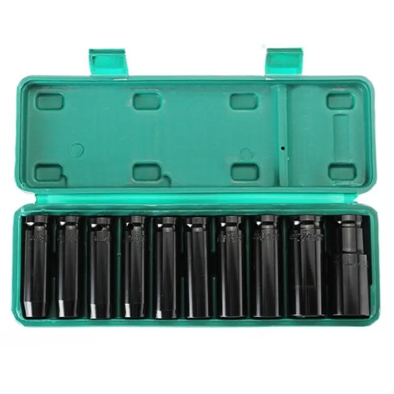

1/2 Inch Drive Deep Impact Socket Heavy Metric Garage Tools Carbon Steel 8-24MM