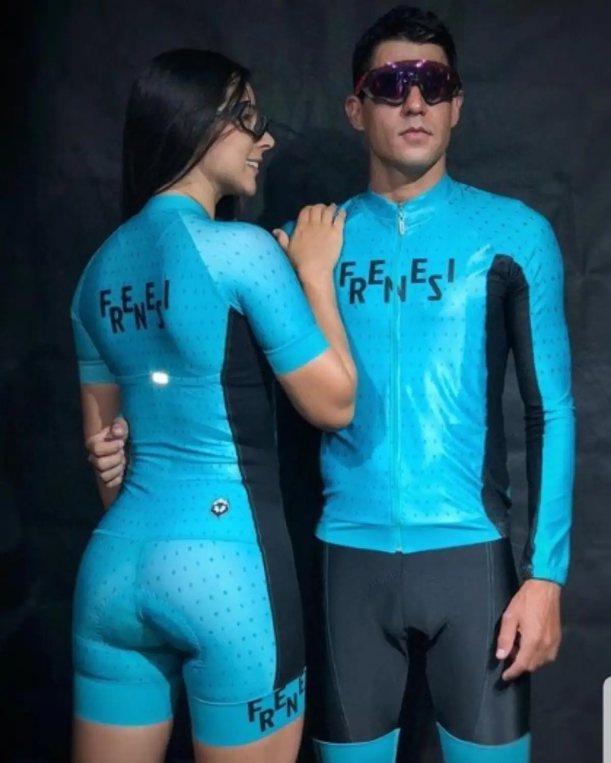 

2019 FRENESI men triathlon suit long sleeve cycling jersey set uniforme cycling clothing bike Skinsuit ciclismo Colombia