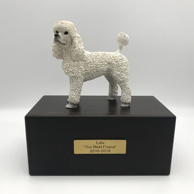 Poodle 1 шт с куклой на заказ буквы влагостойкие домашние собаки кремации похоронный Мемориал cinerary шкатулки - Цвет: Poodle
