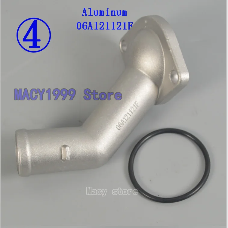 Cooling Coolant Water Distribution Pipe Hose Connector Aluminium Thermostat Housing Cover for Audi TT Golf Jetta 06A121121F | Автомобили и