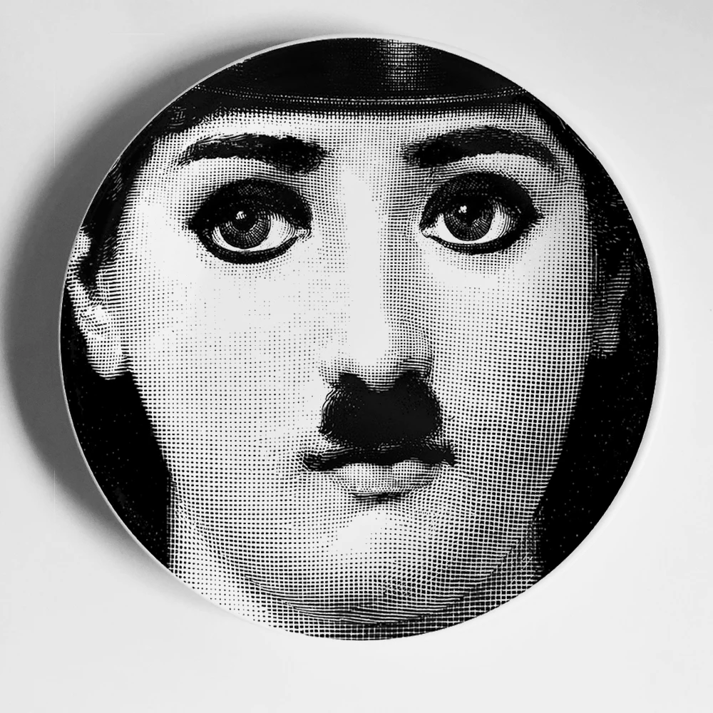 Европейский MILAN Стиль великолепные Редкие Fornasetti таблички уход за кожей лица rosenthal Piero Fornasetti стене висит декоративные искусственные 8/7/6 дюймов блюдо - Цвет: 7