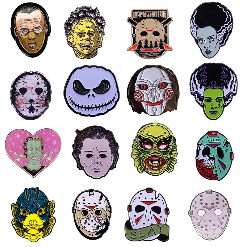 Creativity Horror Movies Enamel Pins Funny Metal Cartoon Brooch Backpack  Hat Bag Collar Lapel Badge Fashion Jewelry Gifts|Brooches| - AliExpress