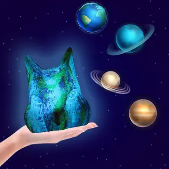 

USB-DC2.5 Squirrel Head Night Light Remote Controlled LED Decorative Lamp 3D Printing Integrated Forming Technology Cute Gift