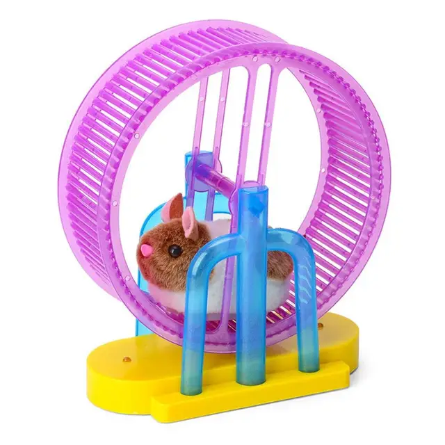 Hamster Roller Electric Toy Led Light Plush Hamster Runner Running Cage Ball New Strange Led Light Music Hamster Wheel 4