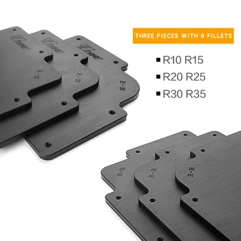 

Woodworking Trimming Machine Tools Wood R Corner Fillet Router Table Corner Jig Radius Chamfer Profile Template R10/R35