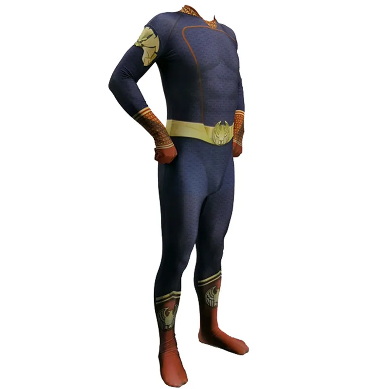 Homelander/костюм для косплея «глубокий А-шлейф» для мальчиков; костюм из спандекса с 3D принтом «зентай»; боди супергероя; плащи-комбинезоны для мужчин и детей