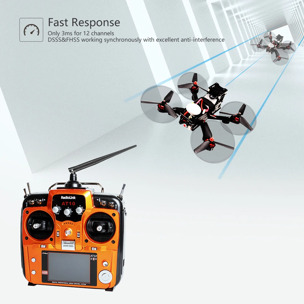 Радиоприемник и передатчик Radio olink AT10II 12 каналов R12DS 2 4 ГГц DSSS FHSS пульт