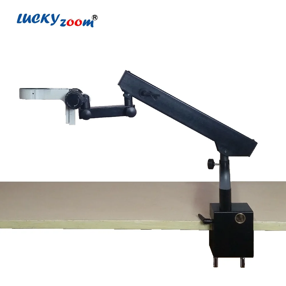 

Luckyzoom Strong Articulating Clamp Stand For Stereo Zoom Microscope Focus Arm Trinocular Microscopio Accessories Free Shipping