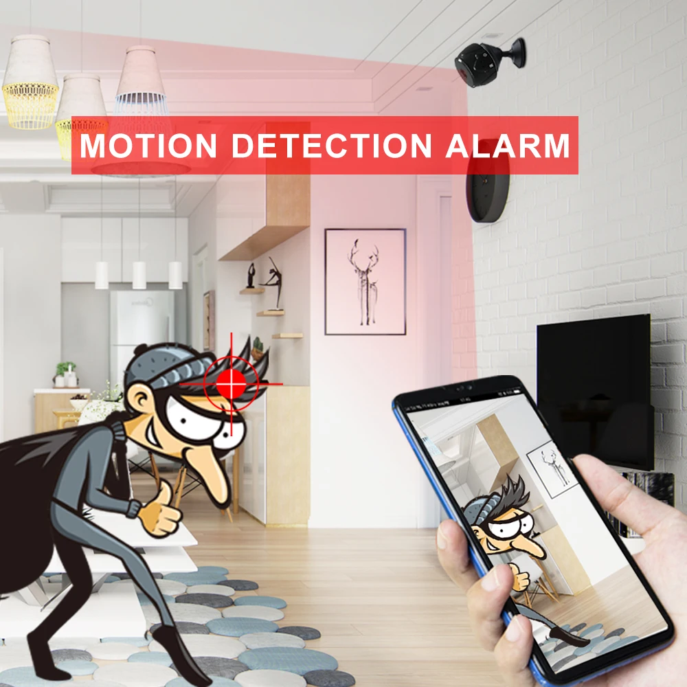 Мини Wi-Fi камера телефон приложение удаленный беспроводной IP маленькая камера ночного видения Видео Рекордер Микро камера HD 720P Обнаружение движения