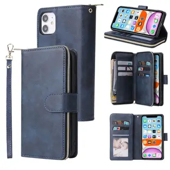 

For Samsung Galaxy Note 10 Pro A20E A10S A11 A81 A5s A30S A51 A71 Leather Case Zipper Wallet Card Slot Flip Cover Mobile Bag